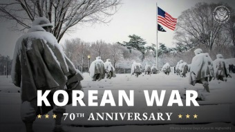 （写真）米国防省の特設サイトの2020年の画像。朝鮮戦争には酷寒の戦場もあった